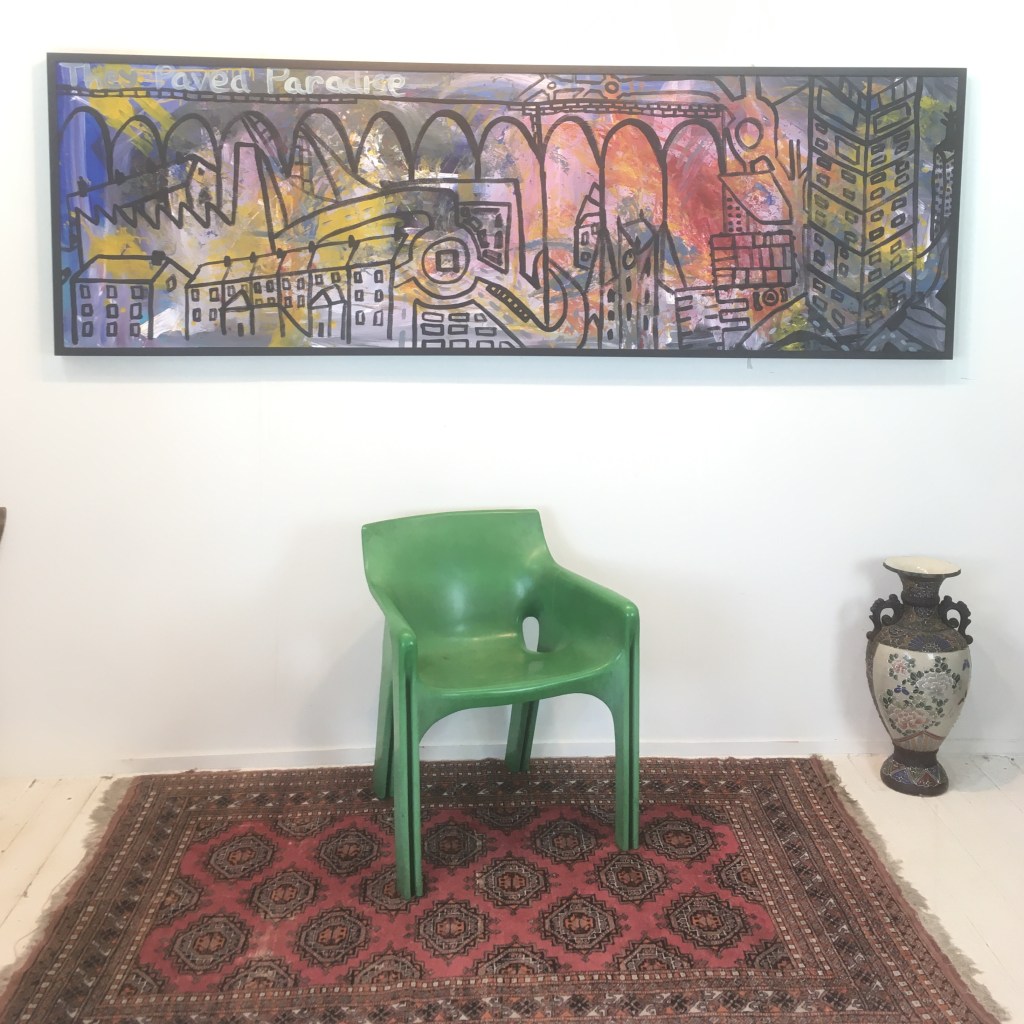 Thay Paved Paradise - Mixed media on canvas 
framed in black - £799