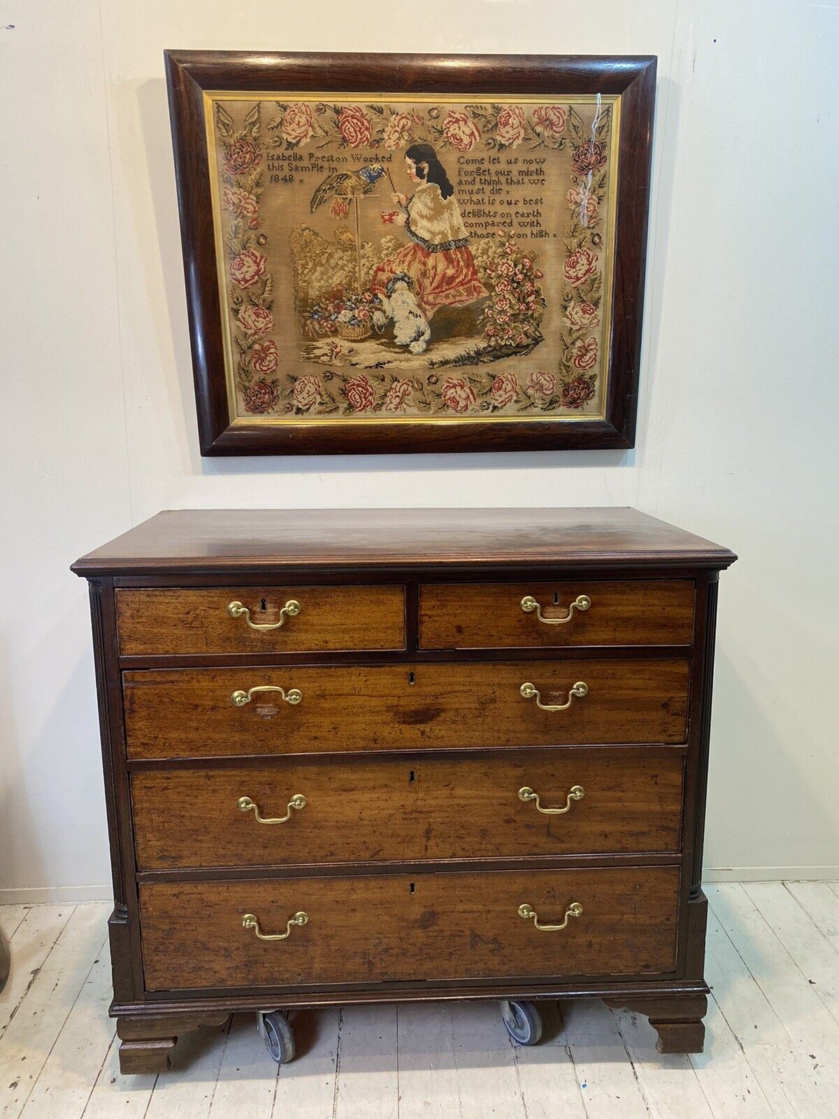 beautiful large framed sample from 1848